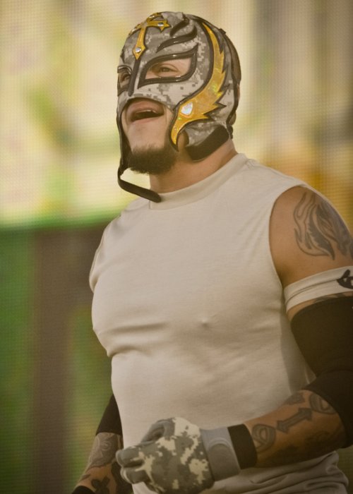 Rey Mysterio at the Tribute to the Troops in December 2010