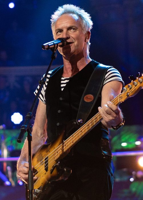 Sting during a performance in April 2018