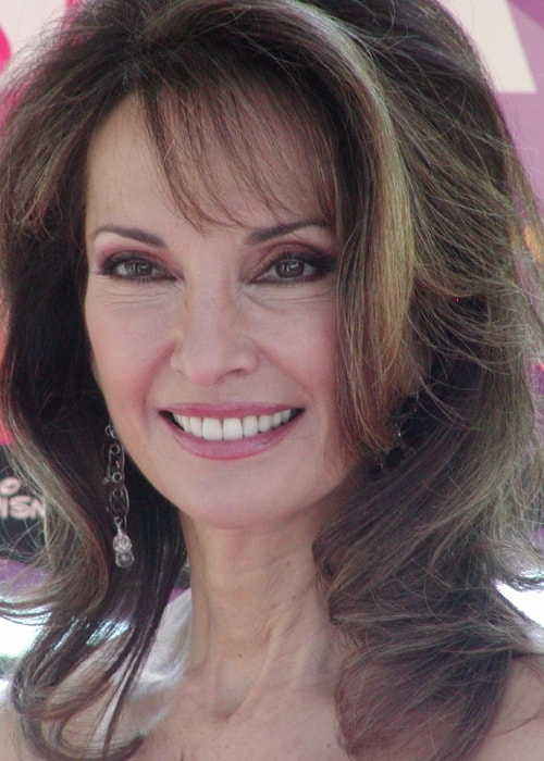 Susan Lucci as seen while smiling for a picture at the 2008 SuperSoap Weekend in November 2008