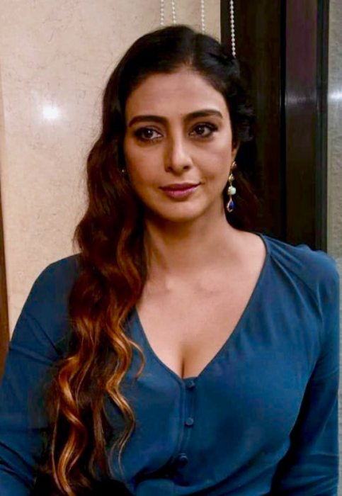 Tabu promoting Andhadhun in September 2018