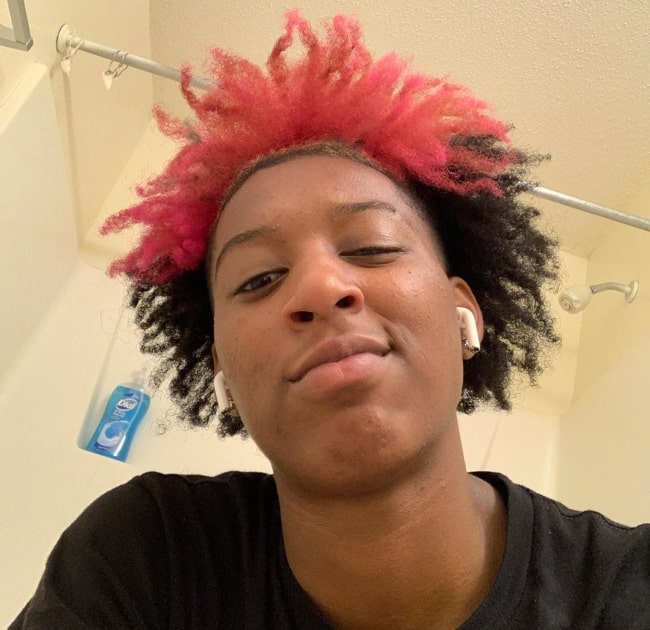 Anayah Rice as seen while clicking a selfie in June 2019