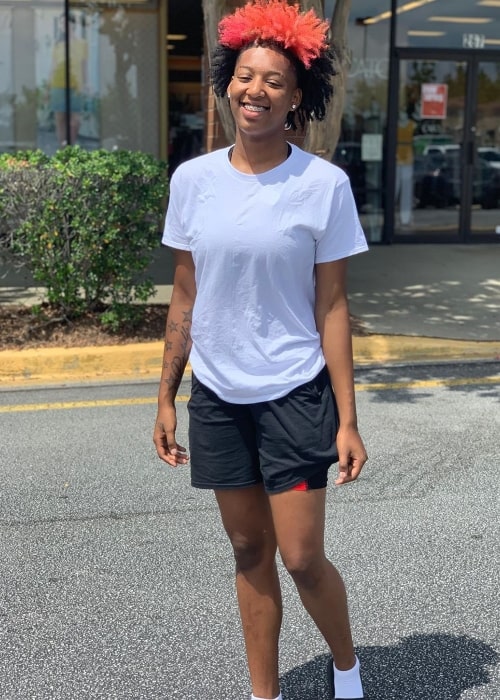 Anayah Rice as seen while posing for the camera in July 2019