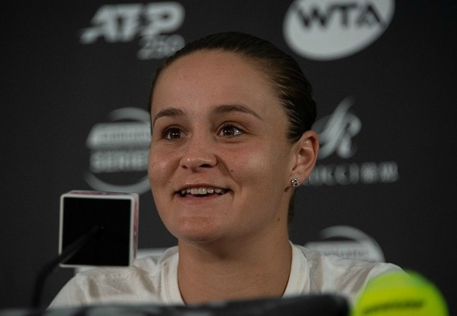 Ashleigh Barty during a press conference as seen in January 2019