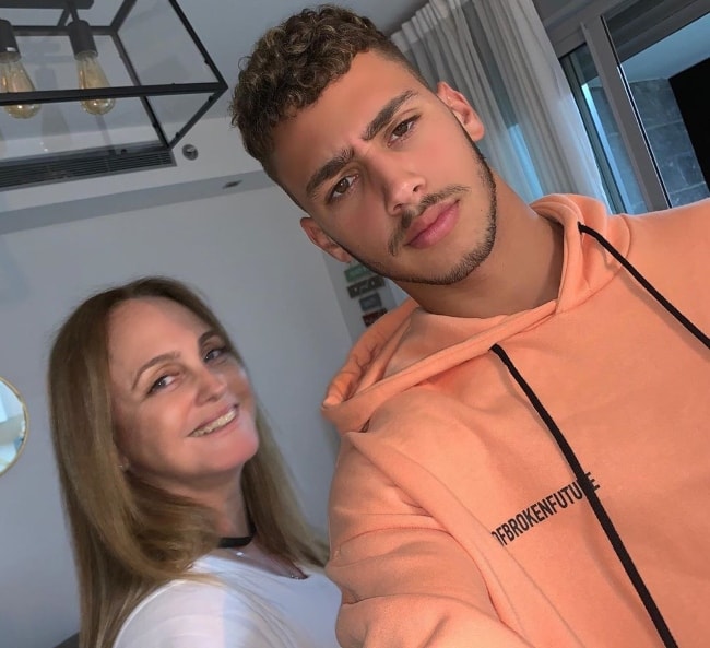 Barak Shamir as seen while taking a selfie with his mother in Israel in May 2019