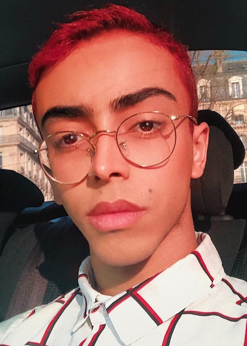 Bilal Hassani in an Instagram selfie as seen in April 2018