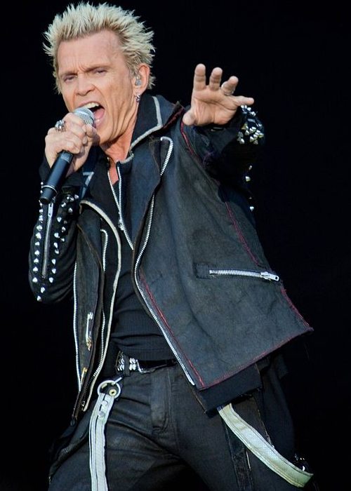 Billy Idol during a performance at the Peace And Love Festival in June 2012