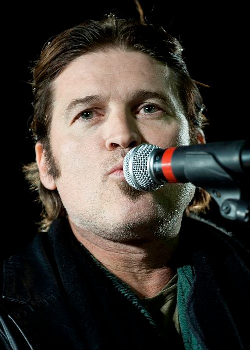 Billy Ray Cyrus during a performance at the 2009 USO Holiday Tour