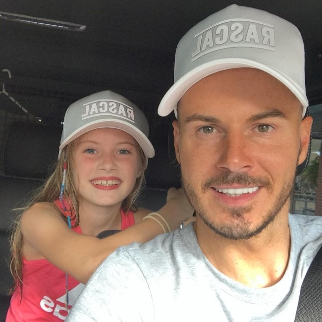 Billy Wingrove with his daughter Amelie as seen in September 2018