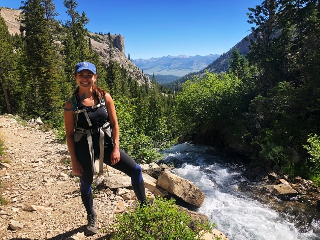 Claire Blackwelder as seen while posing for a picture during a hike in July 2018