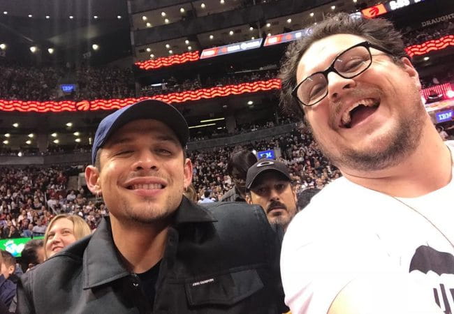 David Castañeda (Left) and Cameron Britton in a selfie as seen in March 2019