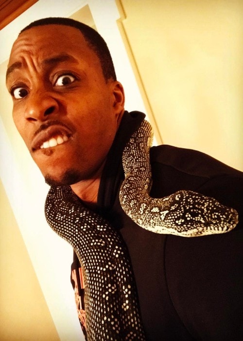 Dwight Howard with his pet snake as seen in February 2017