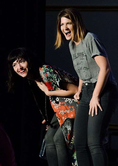 Elise Bauman (Right) and Natasha as seen in April 2018