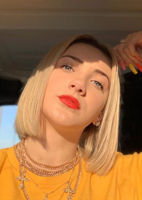 Georgia Yorkie in an Instagram selfie as seen in June 2019