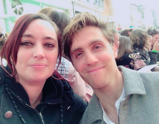 Jack Farthing and Betty G in a selfie in June 2019