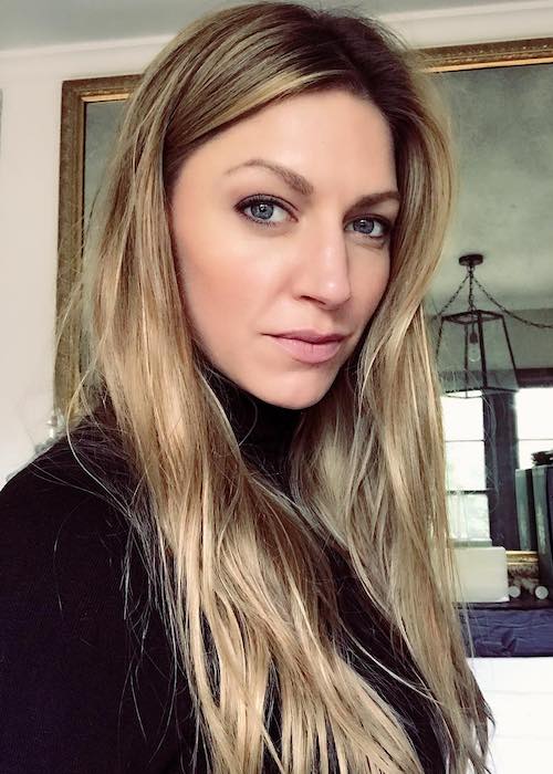 Jes Macallan wearing her favorite black turtleneck in February 2019