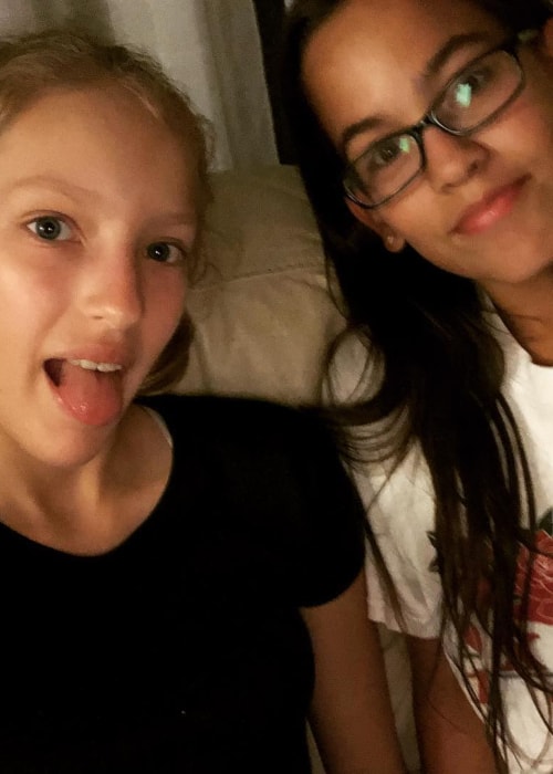 KarinaOMG as seen in a selfie taken with her Canadian best friend Erika Bauta in August 2018