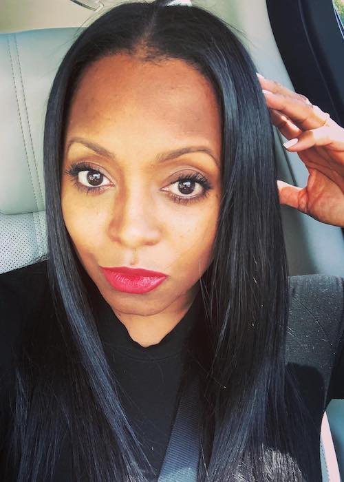 Keshia Knight Pulliam in a car selfie in April 2019