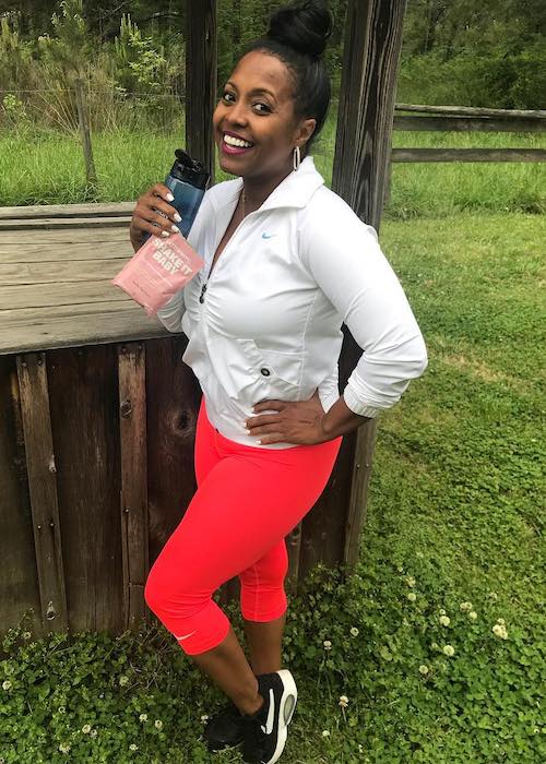 Keshia Knight Pulliam promoting Flat Tummy Co in an Instagram post in April 2018