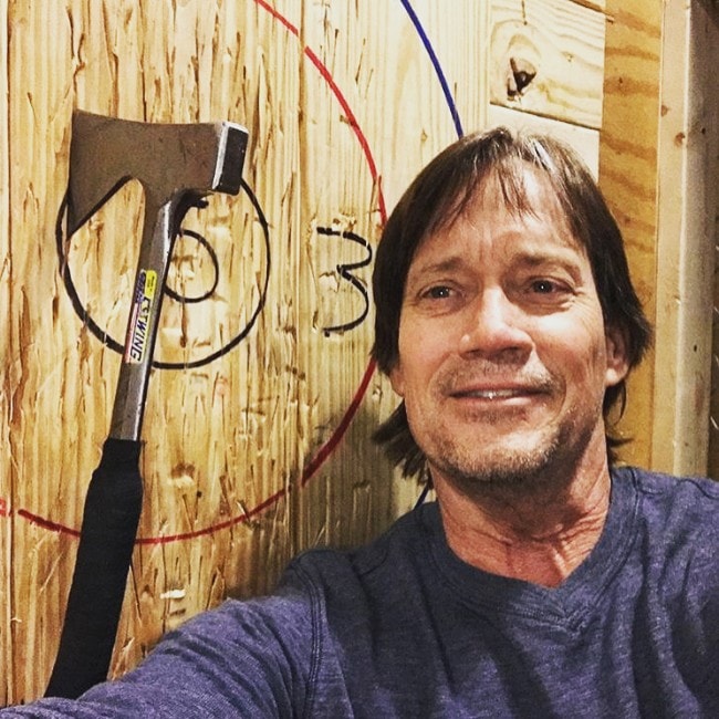 Kevin Sorbo as seen in April 2018 at the Civil Axe Throwing, Huntsville