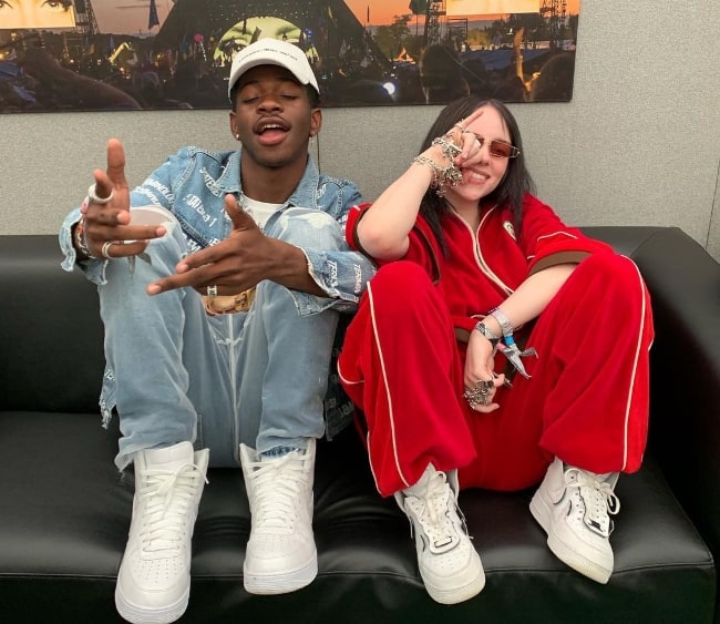 Lil Nas X as seen while posing for a picture with singer Billie Eilish in June 2019