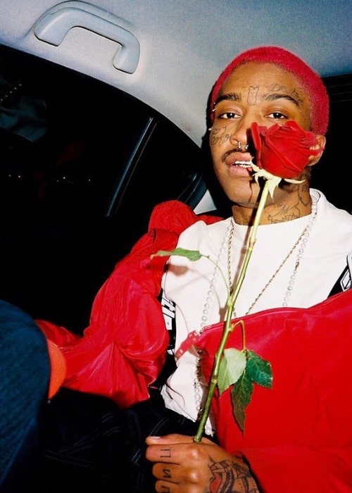 Lil Tracy as seen while holding a rose in a picture taken in January 2019