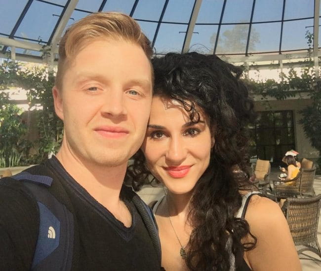 Noel Fisher and Layla Alizada in a selfie in September 2016