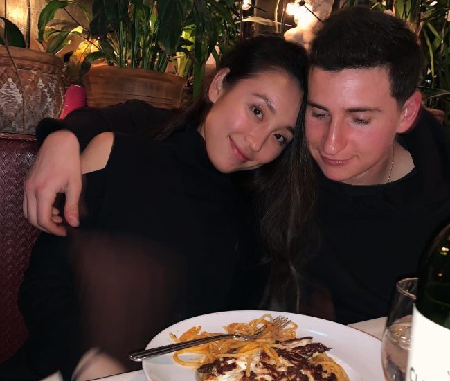 Olivia Sui and Sam Lerner as seen in November 2018
