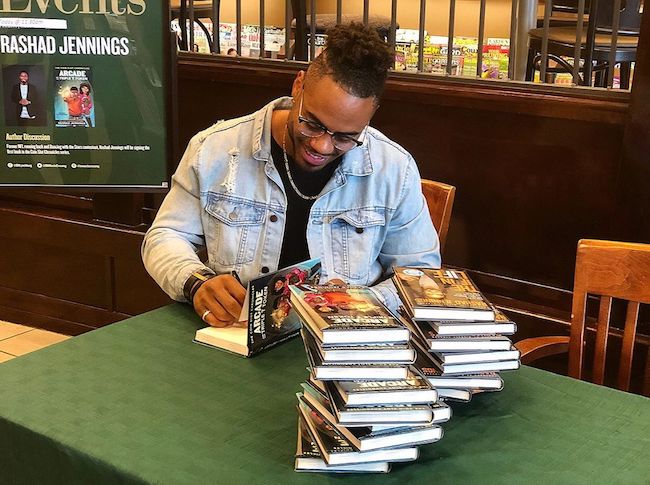 Rashad Jennings at the book signing event in Lynchburg, Virginia in May 2019