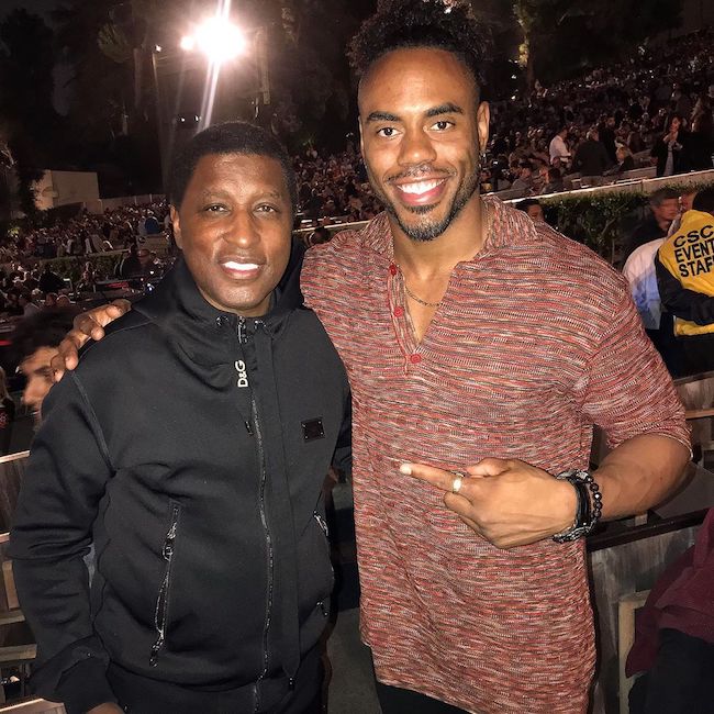 Rashad Jennings with Kenny Edmonds in June 2019 at Hollywood Bowl