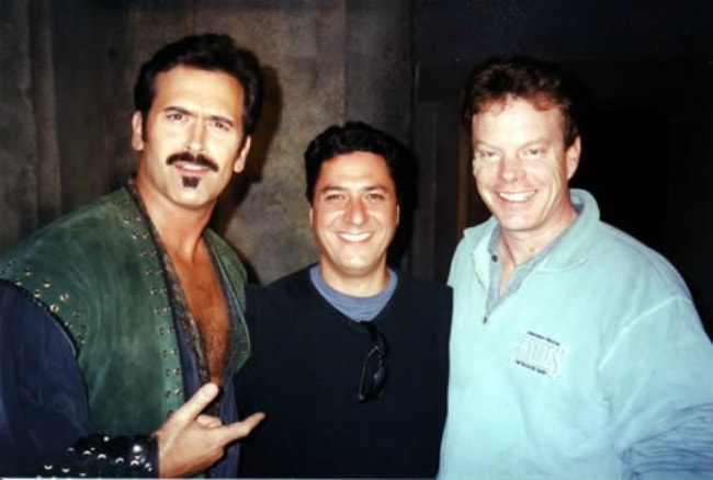 Robert Tapert (Right), Joe LoDuca (Center), and Bruce Campbell (Left) during an event