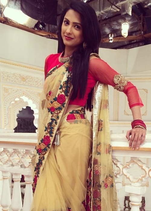 Rucha Hasabnis as seen in a picture taken in April 2014 on the set of Saath Nibhaana Saathiya