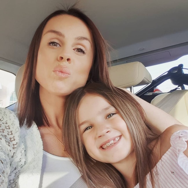 Sienna Fizz as seen while posing for a selfie with her mother at La Mer Dubai in United Arab Emirates in May 2019