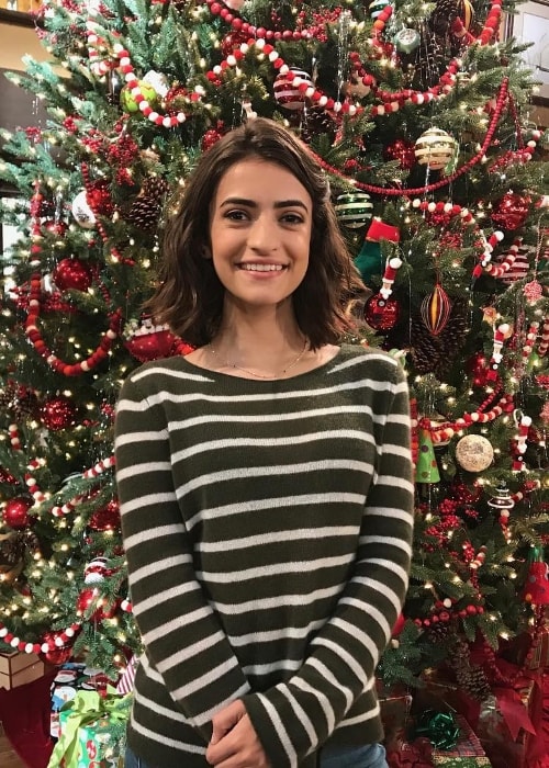 Soni Nicole Bringas as seen while posing for a picture in front of a Christmas tree in December 2018