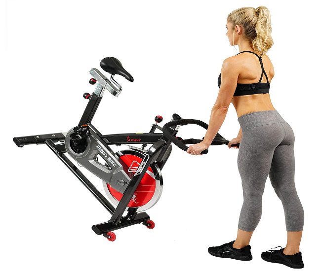 sunny health & fitness drive indoor cycling exercise bike