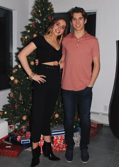 Tate McRae as seen in a picture with her brother Tucker McRae in December 2018