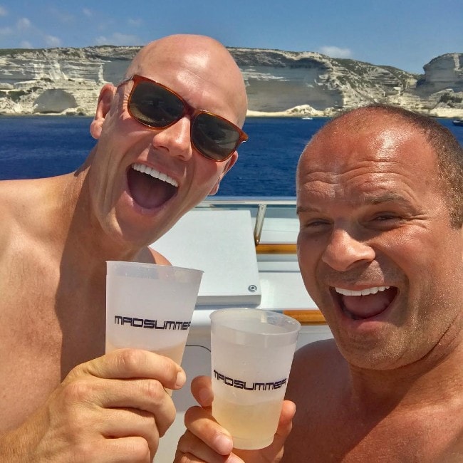 Tie Domi with his friend at the Bonifacio Citadel as seen in August 2017