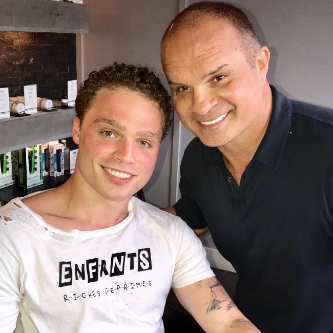Tie Domi with his son Max as seen in July 2017