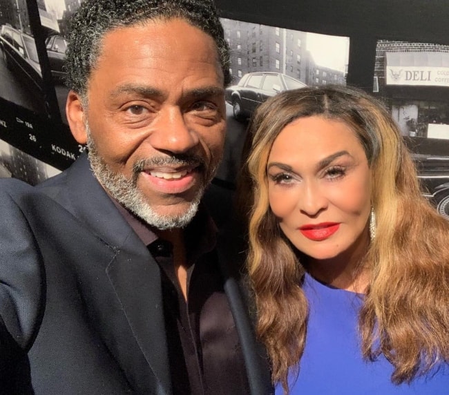 Tina Knowles as seen while posing in a selfie with Richard Lawson in April 2019