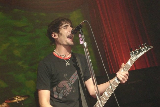 Tyson Ritter during a performance as seen in October 2006