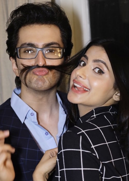 Vibhav Roy as seen in a picture with actress Subha Rajput in July 2019