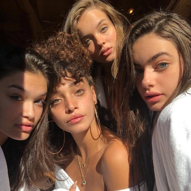 Yael Shelbia with her fellow Itm models as seen in November 2018