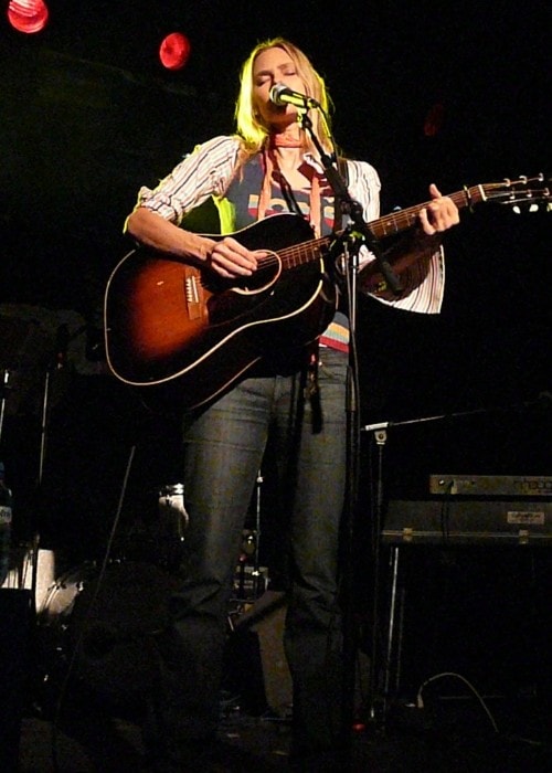 Aimee Mann performing on stage as seen in October 2008