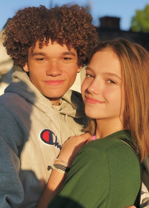 Armani Jackson as seen while posing for a sun-kissed picture along with Jayden Bartels in July 2019