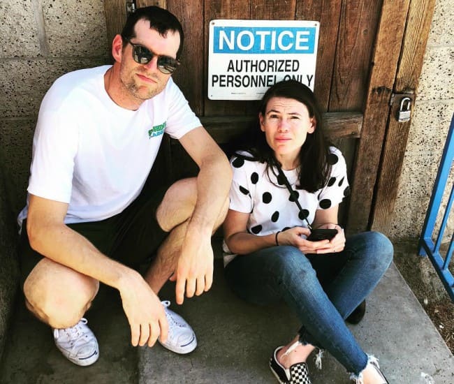 Clea DuVall and Timothy Simons as seen in September 2018