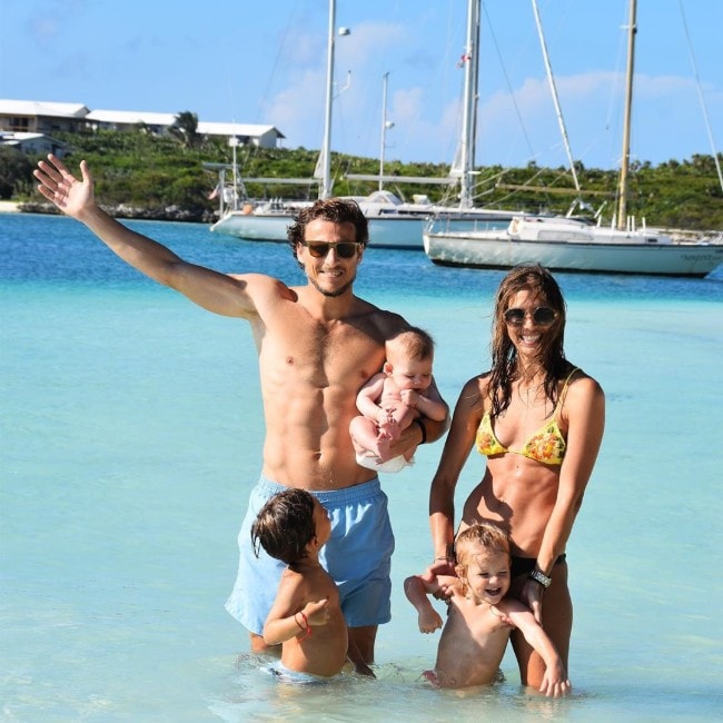 Diego Forlán with his family as seen in July 2019