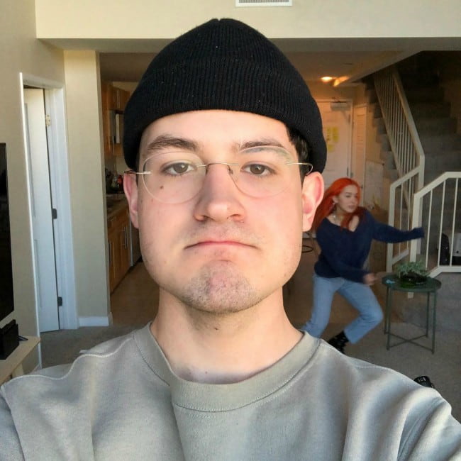 Drew Phillips in a selfie in January 2019