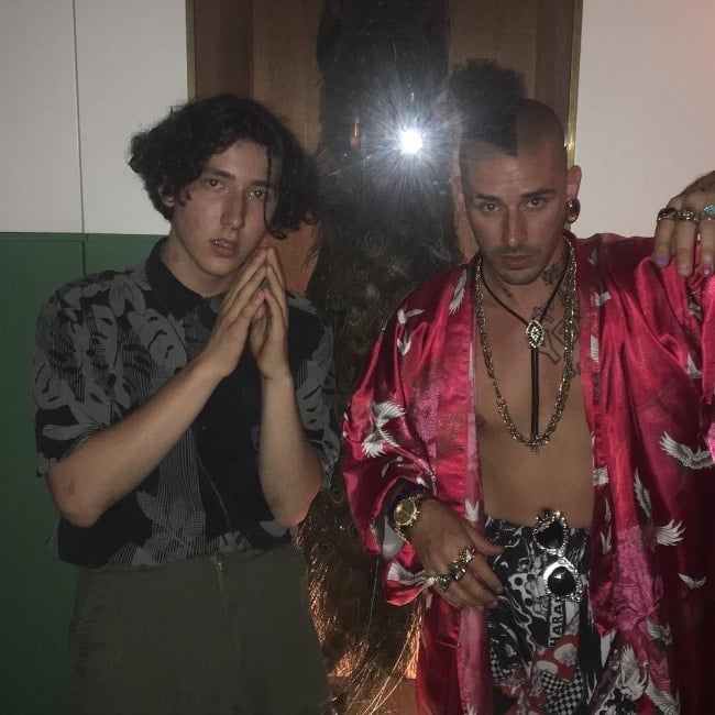 Frankie Jonas (Left) as seen while posing for a picture along with Cole Whittle, bassist and keyboardist for the band named DNCE, in June 2017