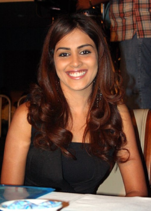 Genelia D'Souza posing at Calantha 2008 in Hyderabad in May 2008