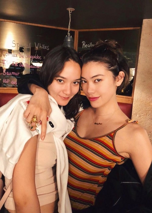 Hikari Mori (Right) as seen while posing for a picture along with Mona Matsuoka in June 2018