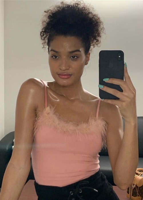 Indya Moore in a selfie as seen in July 2019
